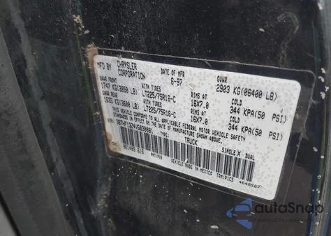 1997 Dodge Ram 1500 St from USA, damaged, VIN 3B7HF13Z4VG830081